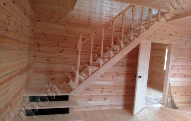 4 Брусовой дом К-14 6×9, 92 м², Московская область, Можайский район, деревня Синичино, ДНП Лесная поляна (8)